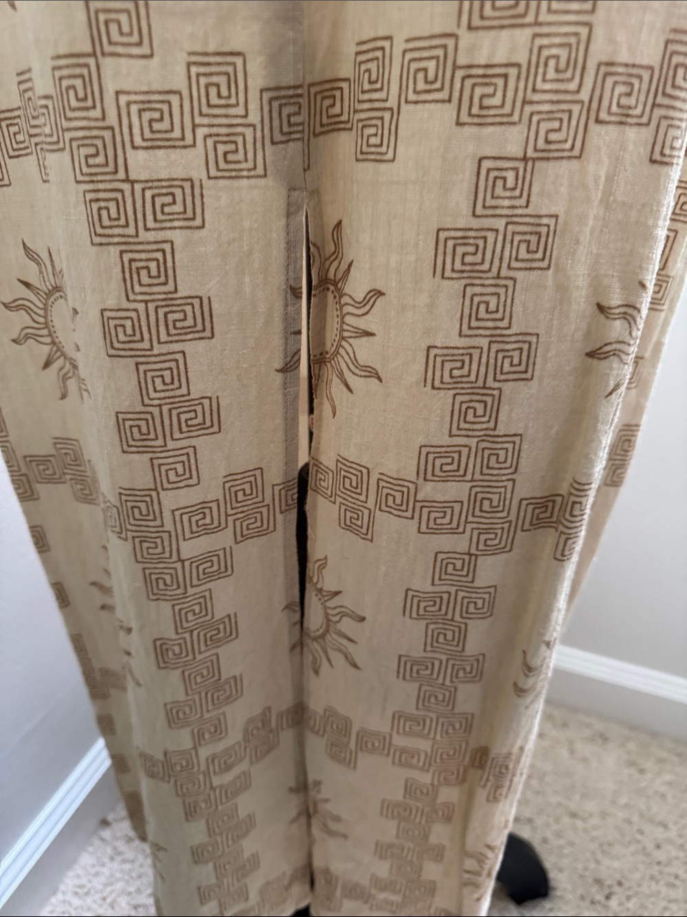 Sun-Print Strapless Summer Dress in Beige - Picture 8 of 16
